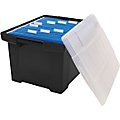 file box, plastic, with hanging files