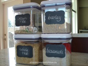 labels, oxo containers